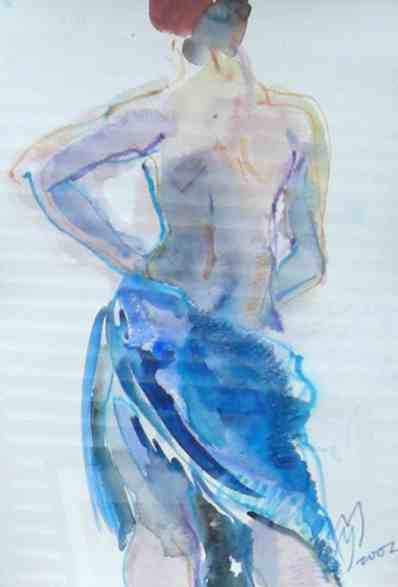 "conseil des arts Marina Maslovskaia figuration aquarelle peintre nue enseignement cv"