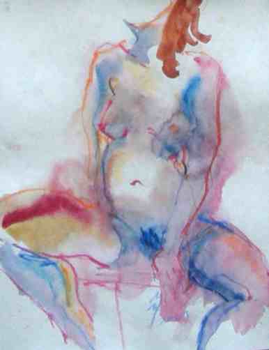 "conseil des arts Marina Maslovskaia figuration aquarelle peintre nue enseignement cv"